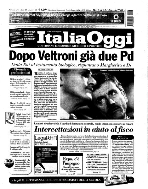 Italia oggi : quotidiano di economia finanza e politica